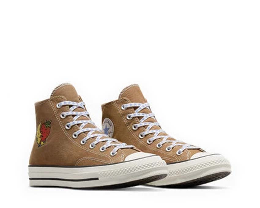 Converse x Sky High Farm Chuck 70 Brown/Egret Seitenansicht — braunes Segeltuch Sky High Farm