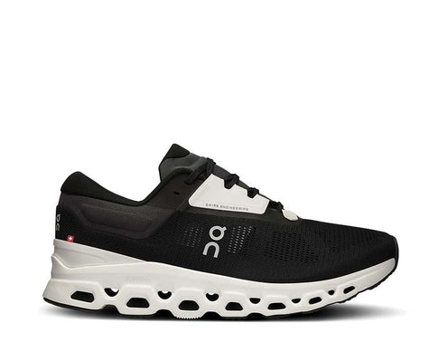 On Cloudstratus 3 W Black/Frost — zapatilla running mujer doble CloudTec estabilidad