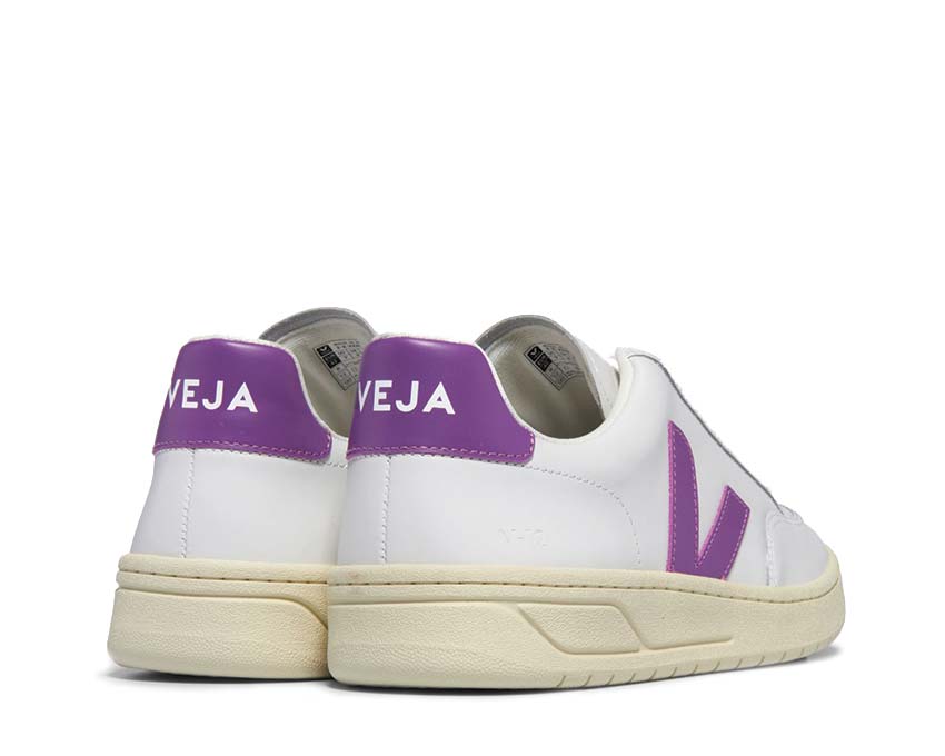Veja V-12 White/Cosmos semelle — semelle caoutchouc naturel