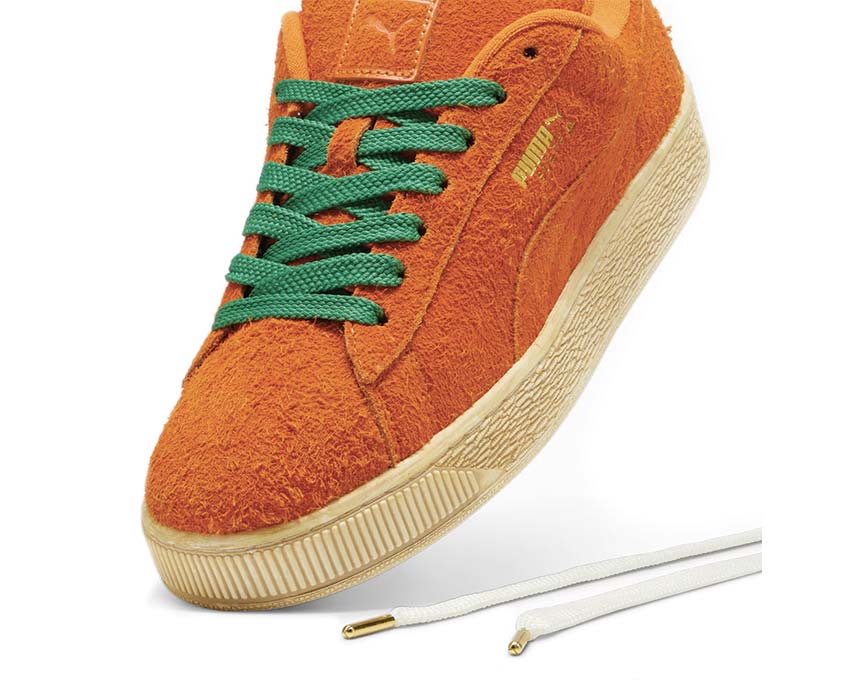 Puma Suede XL Carrots 2 Black Orange detail — Carrots embroidery on side