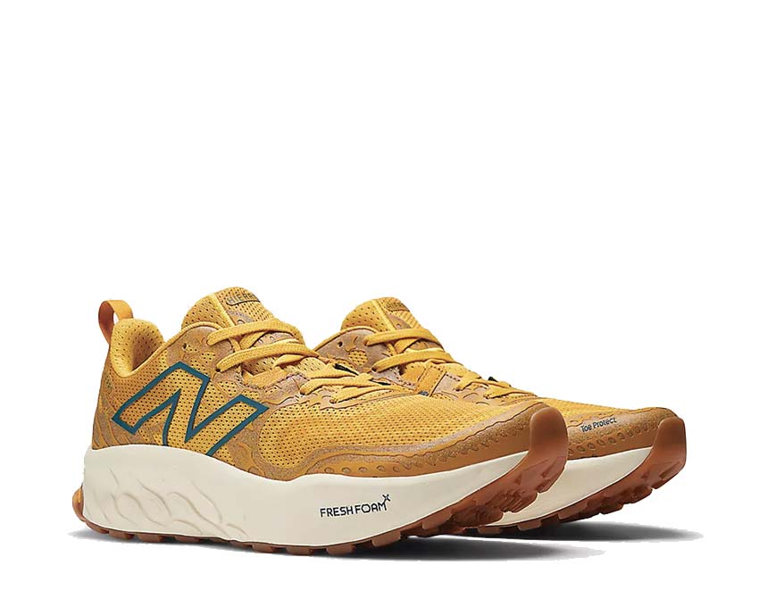New Balance Fresh Foam X Hierro v8 MTHIERF8 vista laterale — tomaia in mesh protettivo
