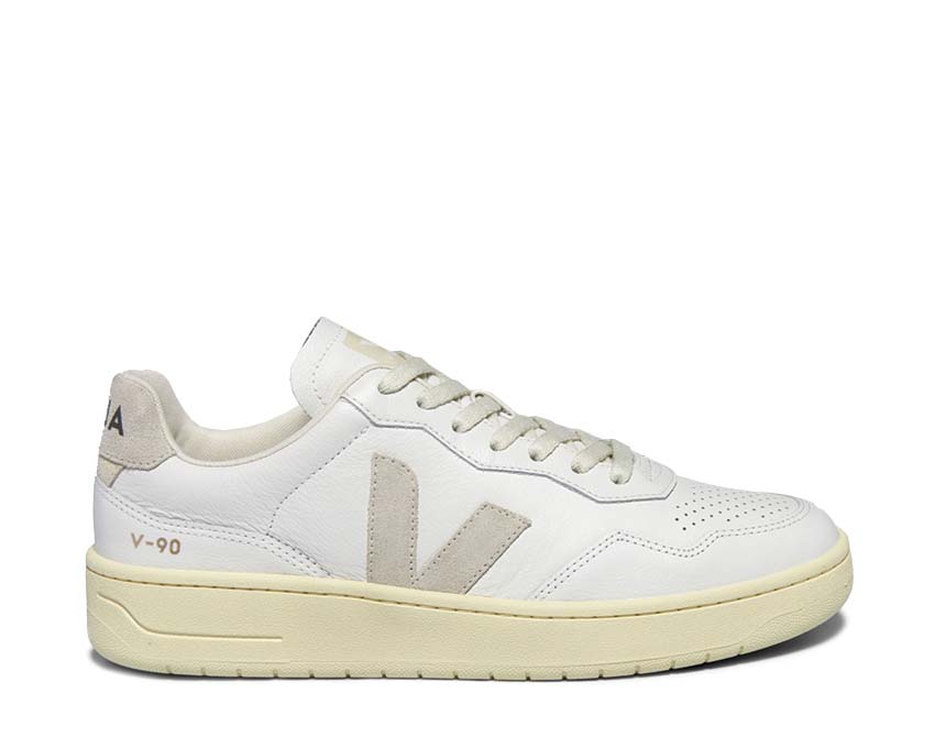 Veja V-90 OT Leather Extra White Natural — men's sneaker vintage running eco