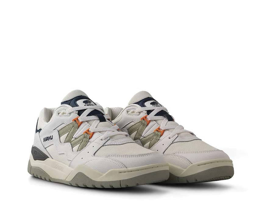 Karhu Fusion XT Cloud Dancer/Agate Grey vista laterale — mesh traspirante