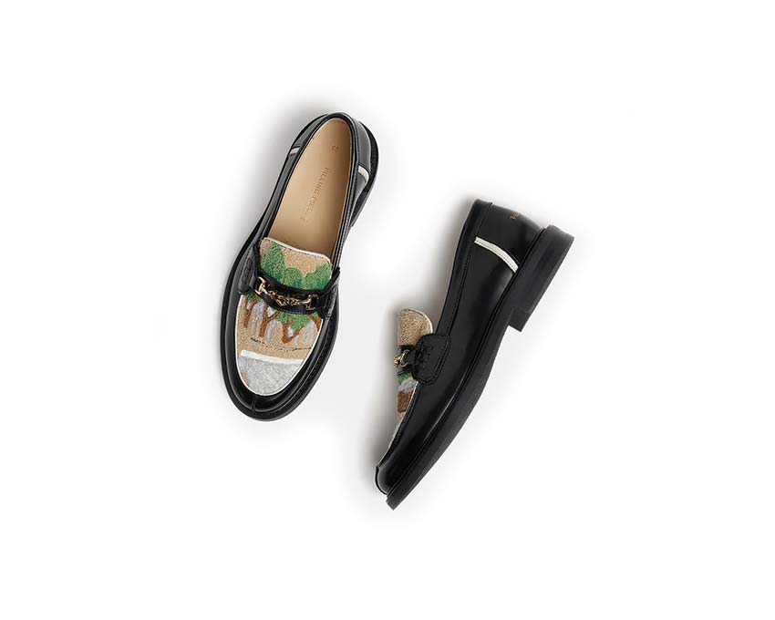 Filling Pieces Loafer Pavillion Black semelle — semelle cuir artisanale