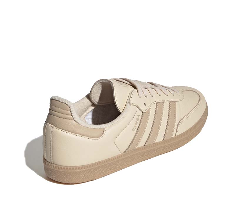 Adidas Samba OG Sandstorm détail — empiècement daim sable sandstorm