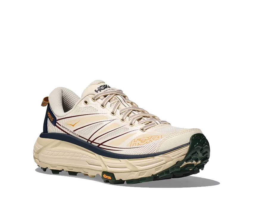 HOKA Mafate Speed 2 Alabaster Oatmilk Seitenansicht — Meta-Rocker-Technologie
