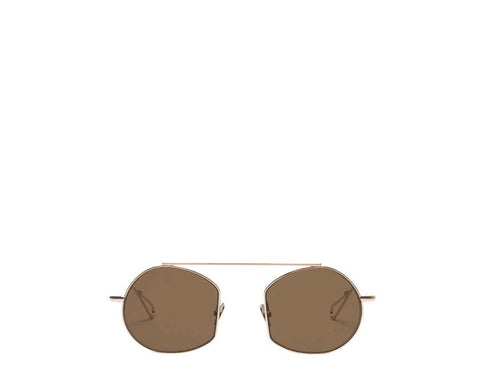 Ahlem Place des Victoires Champagne/Brown — lunettes de soleil femme acétate brun doré