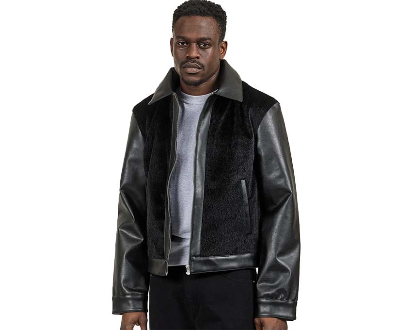 Arte Jasper Double Jacket Black détail — coutures techniques dos