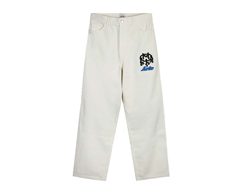 Arte Jones Pixel Dancers Pants Cream — pantaloni uomo stampa pixel art