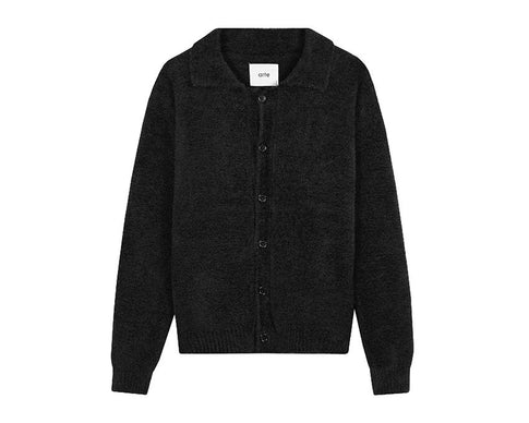 Arte Kyle Fluffy Cardigan Black — cárdigan unisex esponjoso streetwear