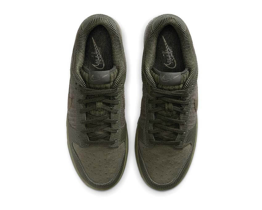Nike Dunk Low Retro Prm Cargo Khaki détail — finition premium kaki