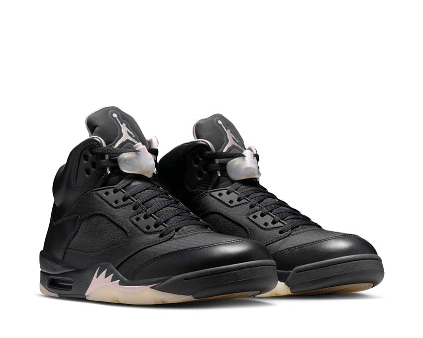 Air Jordan 5 Retro x PSG Off Noir — Seitenansicht Haifischzahn-Zwischensohle AJ5