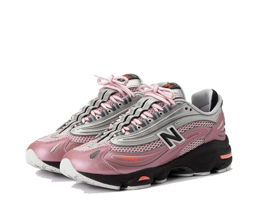 New Balance 1000 Pink Taffy Sohle — skulptiertes EVA robuster rosa Grip
