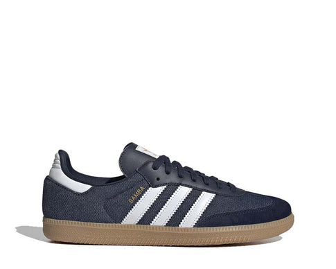 Adidas Samba OG Collegiate Navy — sneaker cuir bleu marine vintage emblématique