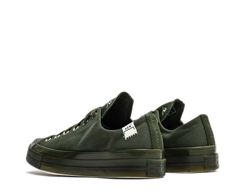 Converse A Cold Wall Chuck 70 Ox Rifle Green semelle — semelle vulcanisée gum