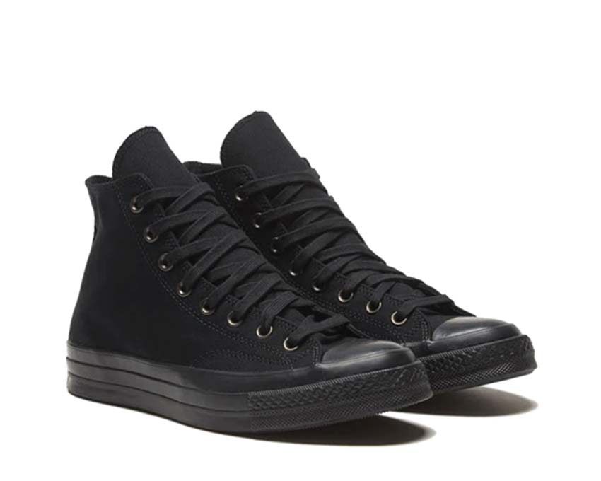 Converse Chuck 70 Hi Black Almost Black vue latérale — toile canvas noir total look