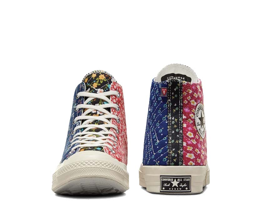 Converse Chuck 70 Hi Black Red Blue Sohle — vulkanisierte Sohle