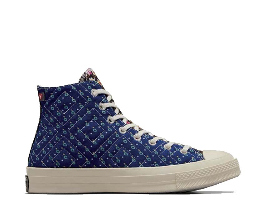Converse Chuck 70 Hi Black Red Blue — Damen-Sneaker Segeltuch dreifarbig