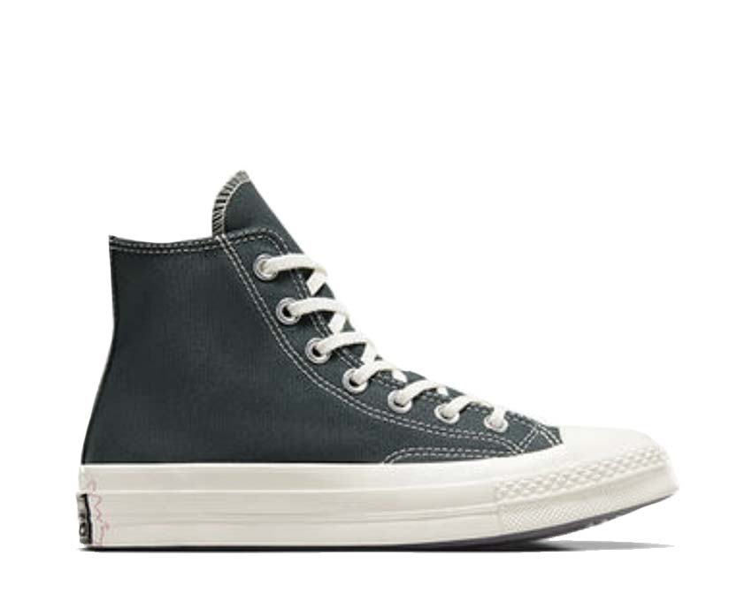 Converse Chuck 70 Hi Secret Pine Egret — sneaker donna tela canvas premium