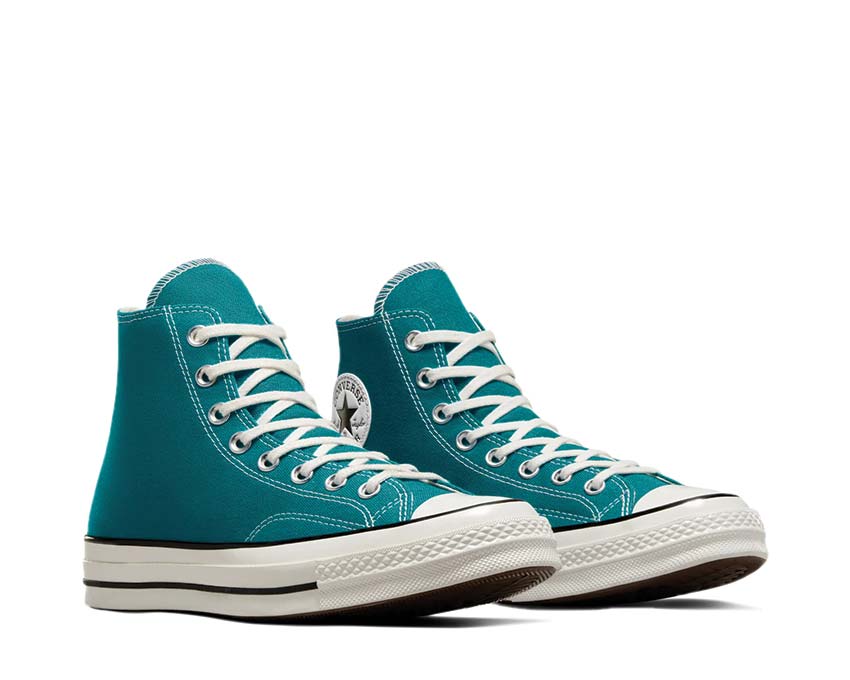 Converse Chuck 70 Hi Teal Universe vue latérale — toile canvas teal bicolore