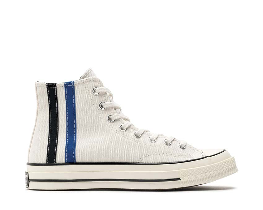 Converse Chuck 70 Hi Vintage White/Blue-Cream — sneaker homme toile rétro rayures vintage