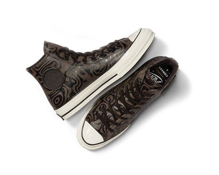 Converse Chuck 70 Hi Wonka Brown Tan Egret semelle — semelle vulcanisée