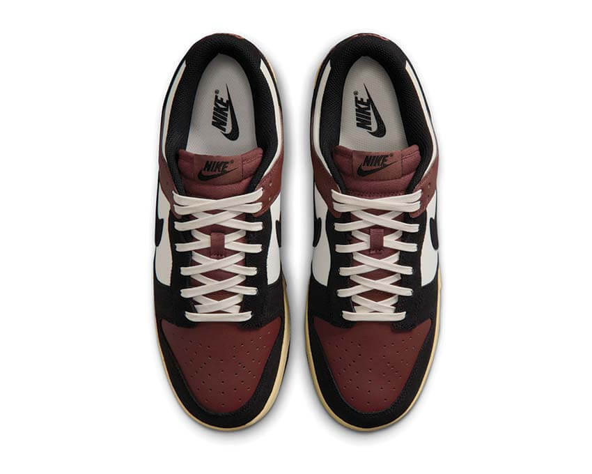 Nike Dunk Low Retro Bronze Eclipse détail — contraste bronze noir ivory