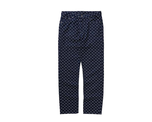 Daily Paper Ralf Pants Mid Blue — pantaloni unisex denim taglio relaxed