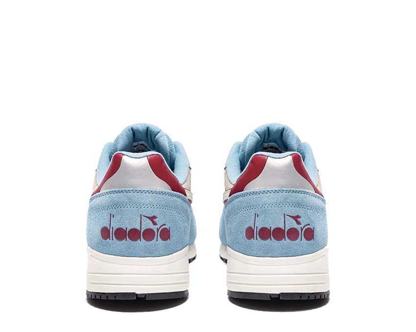 Diadora N902 Oyster Gray Dusk Blue sole — vintage rubber sole