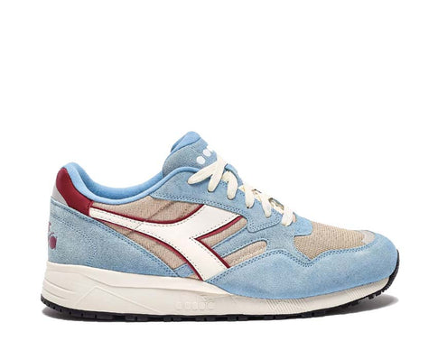 Diadora N902 Oyster Gray Dusk Blue — men's sneaker leather suede vintage