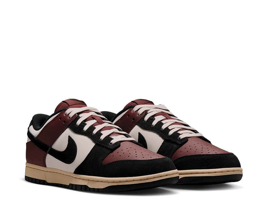 Nike Dunk Low Retro Bronze Eclipse vue latérale — tige cuir premium