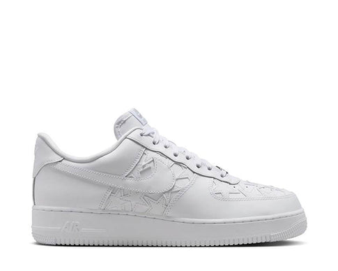 Nike Force 1 '07 Edge blanc — sneakers cuir étoiles deubré argenté