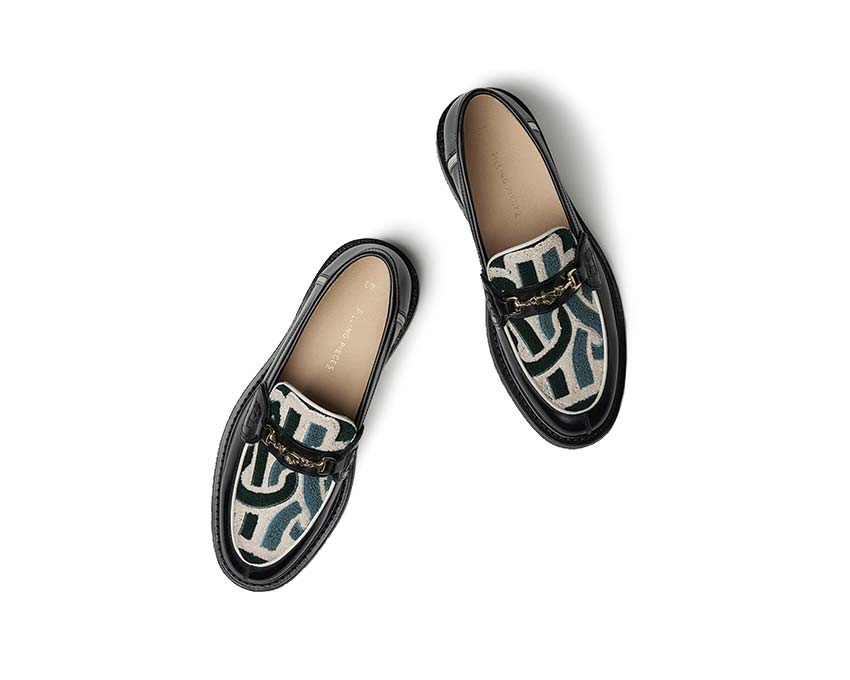 Filling Pieces Loafer Gowtu Black vue latérale — cuir lisse noir premium