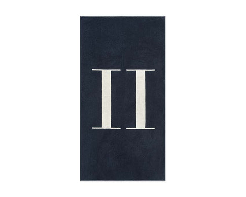 Les Deux Beach Towel Dark Navy — Unisex-Handtuch Baumwolle bedruckt Strand