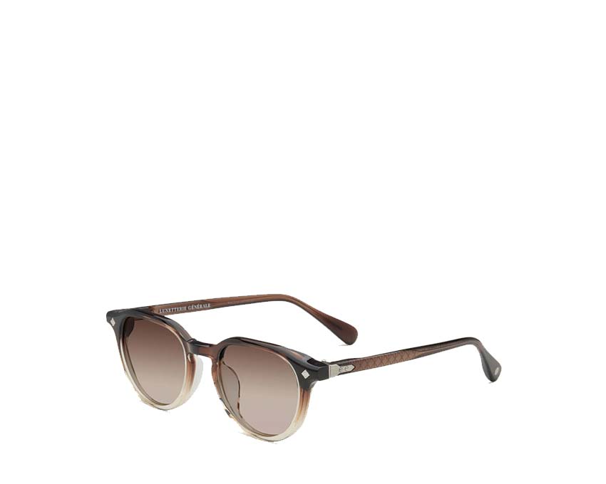 Lunetterie Générale Desert Rain Gradient Brown vue — monture dégradé brun artisanale