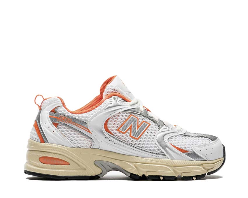 New Balance 530 White Sun Glow — sneaker uomo mesh running vintage