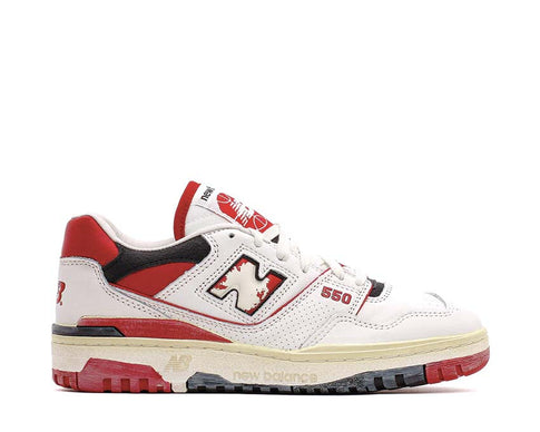 New Balance 550 Premium Vintage Sea Salt Team Red BB550VGA — sneaker unisexe