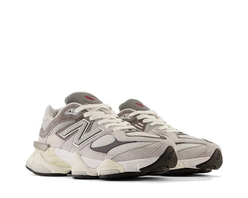 vue latérale — New Balance 9060 gris cloud castlerock tige mesh
