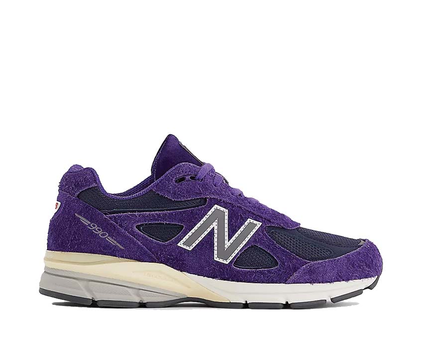 New Balance 990v4 Made in USA Plum — Herren-Sneaker aus Mesh und Wildleder