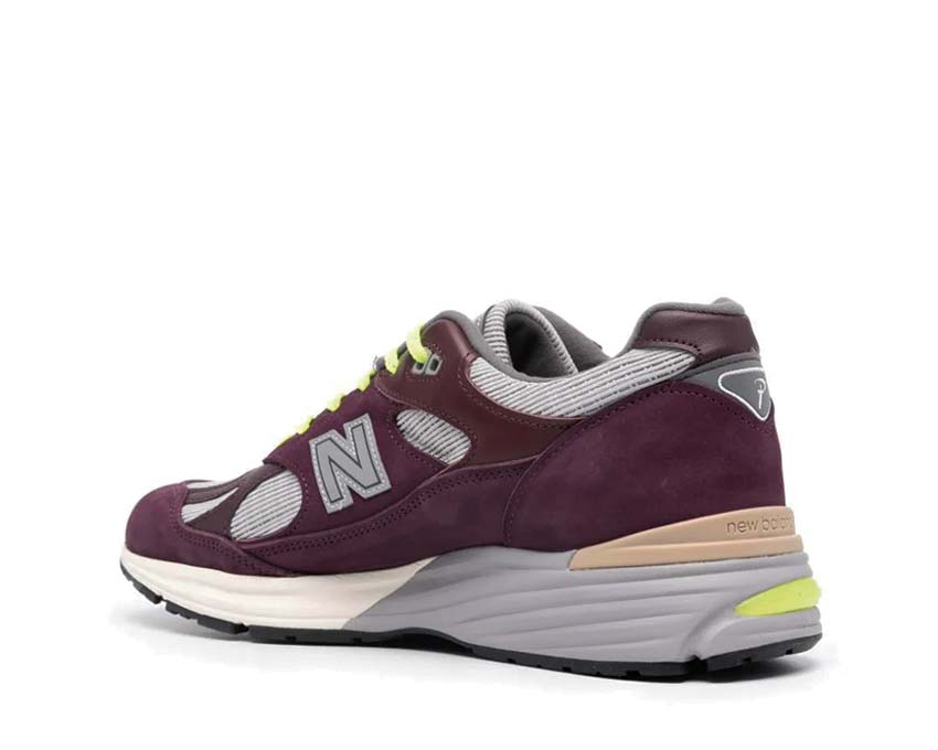 New Balance 991v2 X Patta Burgundy suola — suola ENCAP made in UK