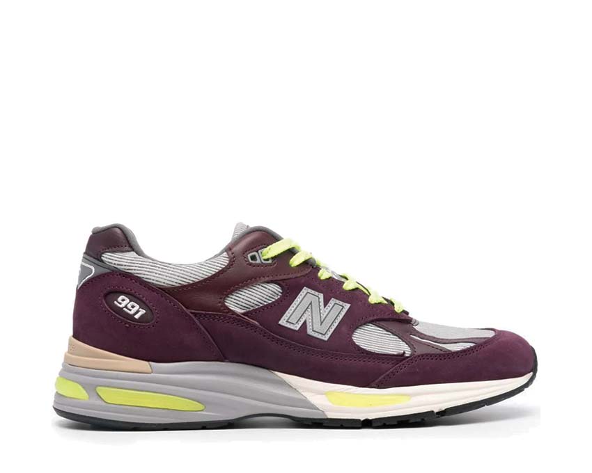 New Balance 991v2 X Patta Burgundy — sneaker uomo collab made in UK