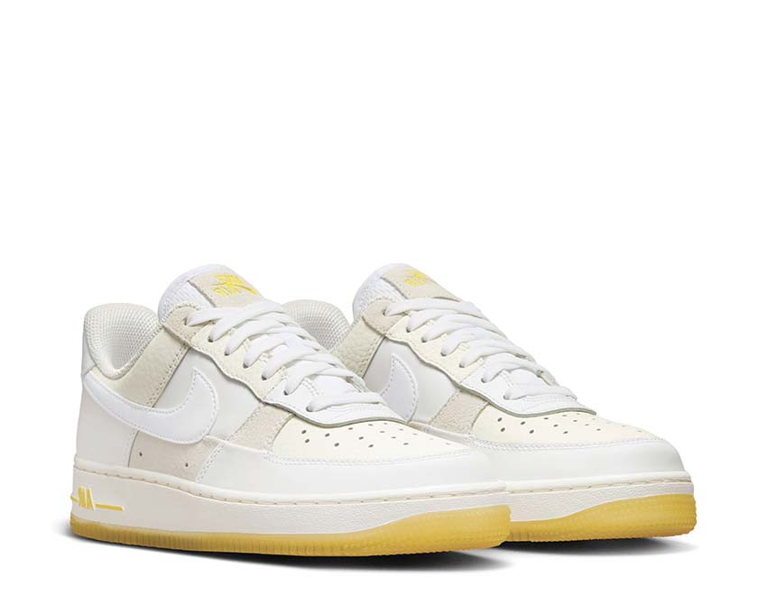 Nike Air Force 1 '07 Low W Summit White side view — smooth Sail leather