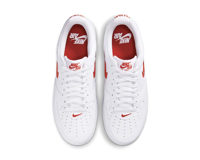 Nike Air Force 1 Low Retro White Detail — zweifarbiges Leder University Red