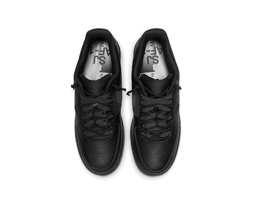 Nike x Slam Jam Air Force 1 Low SP Black dettaglio — dettaglio ricamato Slam Jam