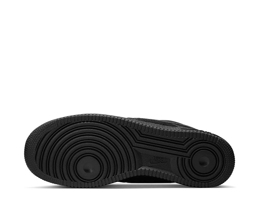 Nike x Slam Jam Air Force 1 Low SP Black — vista tre quarti collab