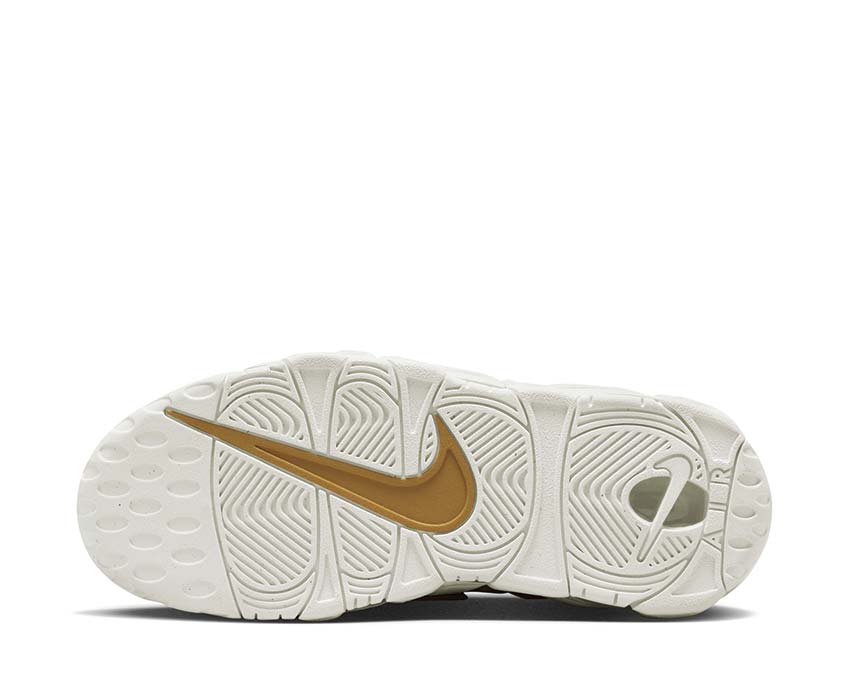 Nike Air More Uptempo W Buff Gold — front view Sail women's