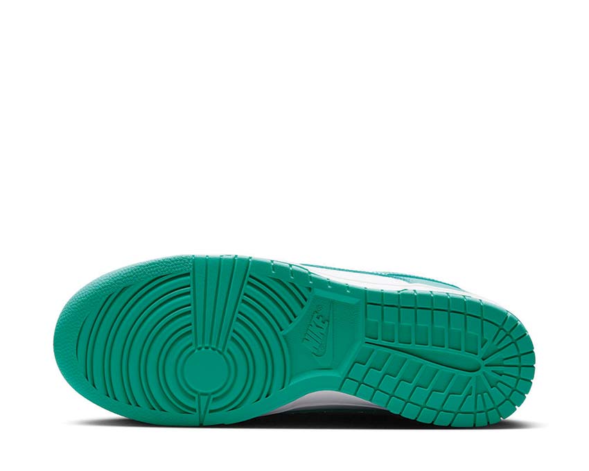 Nike Dunk Low Retro White — vue avant Clear Jade homme