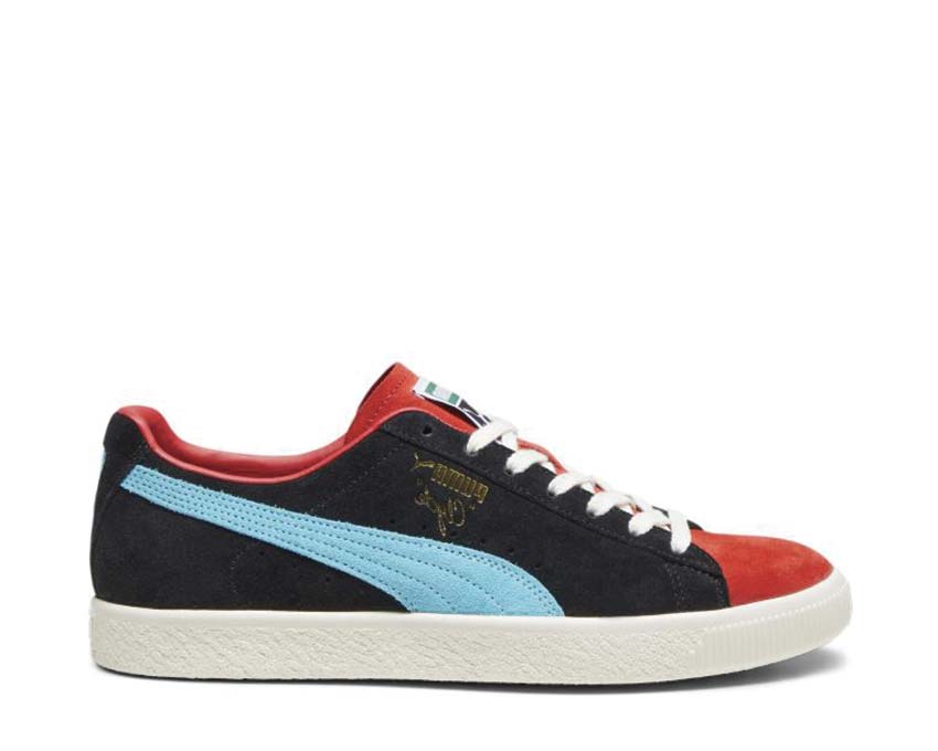 Puma Clyde OG Black Red — sneaker uomo scamosciato basket vintage