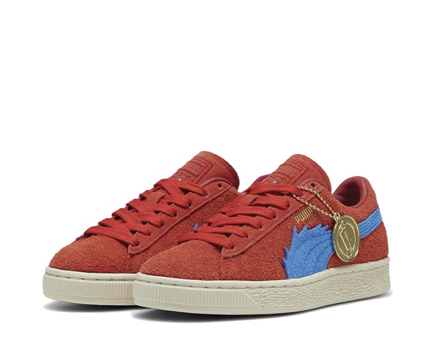 Puma Suede Baggy For All Time Red Ultra Blue vista laterale — scamosciato rosso e blu One Piece
