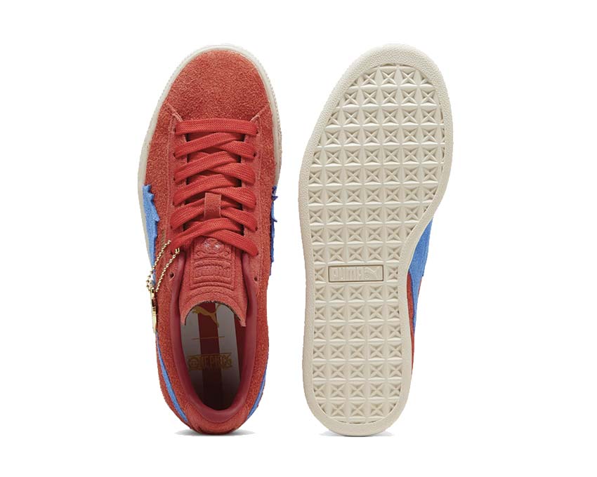 Puma Suede Baggy For All Time Red Ultra Blue suola — suola gum sovradimensionata
